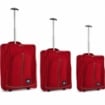 SET 3 VALIGIE TROLLEY MORBIDE DA VIAGGIO BORDEAUX 50-55-60 CM