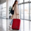 SET 3 VALIGIE TROLLEY MORBIDE DA VIAGGIO BORDEAUX 50-55-60 CM