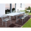 TAVOLO MARACAIBO ALLUNGABILE REALIZZATO IN ALLUMINIO BIANCO 160/240 X 90 X H75CM