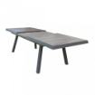 TAVOLO SEATTLE ALLUNGABILE COLORE TAUPE TOP EFFETTO LEGNO 205/265X105X75CM OKX