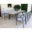 TAVOLO SEATTLE ALLUNGABILE COLORE TAUPE TOP EFFETTO LEGNO 205/265X105X75CM OKX