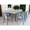 TAVOLO SEATTLE ALLUNGABILE COLORE TAUPE TOP EFFETTO LEGNO 205/265X105X75CM OKX