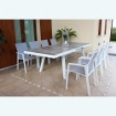 TAVOLO SEATTLE ALLUNGABILE COLORE BIANCO TOP EFFETTO LEGNO 205/265X105X75CM OKX