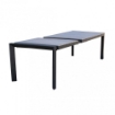 TAVOLO WAIKIKI IN ALLUMINIO E TOP POLYWOOD 162/242 X 100X74 CM ANTRACITE OKX
