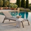 LETTINO FORMENTERA IMPILABILE IN COLORE TAUPE 198 X 61 X 34/95 CM