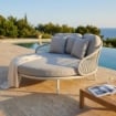DIVANO LETTO SEYCHELLES DA GIARDINO IN COLORE GRIGIO CHIARO
