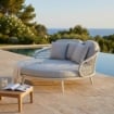 DIVANO LETTO SEYCHELLES DA GIARDINO IN COLORE GRIGIO CHIARO