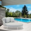 DIVANO LETTO SEYCHELLES DA GIARDINO IN COLORE GRIGIO CHIARO