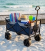 CARRELLO CON STRUTTURA IN METALLO PORTATA MASSIMA 80 KG COLORE BLU CON RUOTE 125 X 60 X 99 CM OKX