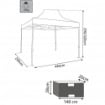 GAZEBO PARTY CON STRUTTURA IN ACCIAIO 3 X 4,5 MT