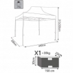 GAZEBO HOLIDAY CON STRUTTURA IN ACCIAIO 3 X 4,5 MT