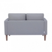 DIVANO A 2 POSTI RAMSAY CON GAMBE IN LEGNO DI COLORE GRIGIO CHIARO