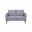 DIVANO A 2 POSTI RAMSAY CON GAMBE IN LEGNO DI COLORE GRIGIO CHIARO