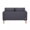 DIVANO A 2 POSTI RAMSAY CON GAMBE IN LEGNO DI COLORE GRIGIO SCURO