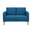 DIVANO A 2 POSTI  CON GAMBE IN LEGNO DI COLORE AZZURRO CM 130 X 84 X 51 H