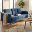 DIVANO A 3 POSTI RAMSEY CON RIVESTIMENTO ANTIMACCHIA BLU
