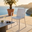 POLTRONA VICTORIA IN PLASTICA BIANCO 55 X 58 X H82 CM