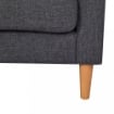 DIVANO A 3 POSTI RAMSEY CON RIVESTIMENTO ANTIMACCHIA GRIGIO SCURO