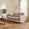 DIVANO A 3 POSTI RAMSEY CON RIVESTIMENTO ANTIMACCHIA BEIGE
