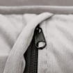 DIVANO CHANDLER A 3 POSTI CON STRUTTURA IN LEGNO E RIVESTIMENTO TORTORA