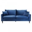 DIVANO CHANDLER A 3 POSTI CON STRUTTURA IN LEGNO E RIVESTIMENTO BLU