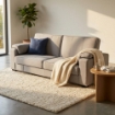 DIVANO LETTO DARELL IN TESSUTO COLORE GRIGIO CHIARO