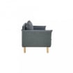DIVANO A 3 POSTI FLORIN CON GAMBE IN LEGNO IN COLORE GRIGIO SCURO
