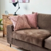 DIVANO CON CHAISE LONGUE GREGORY IN COLORE MARRONE