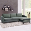 DIVANO CON CHAISE LONGUE GREGORY IN COLORE GRIGIO
