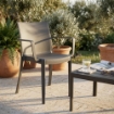 POLTRONA VICTORIA IN PLASTICA TAUPE 55 X 58 X H82 CM