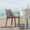 POLTRONA VICTORIA IN PLASTICA TAUPE 55 X 58 X H82 CM