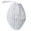 LANTERNA VIOLETTE IN VIMINI BIANCO 12,5 X H40 CM 