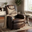 POLTRONA RELAX ELETTRICA MASSAGGIANTE IN COLORE MARRONE