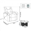 POLTRONA RELAX ELETTRICA MASSAGGIANTE IN COLORE MARRONE