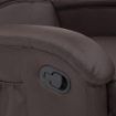 POLTRONA RELAX IN ECOPELLE MARRONE DAL DESIGN MODERNO CON TASCA LATERALE