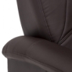 POLTRONA RELAX IN ECOPELLE MARRONE DAL DESIGN MODERNO CON TASCA LATERALE