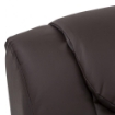 POLTRONA RELAX IN ECOPELLE MARRONE DAL DESIGN MODERNO CON TASCA LATERALE