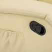 POLTRONA RELAX IN ECOPELLE BEIGE DAL DESIGN MODERNO CON TASCA LATERALE