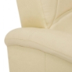 POLTRONA RELAX IN ECOPELLE BEIGE DAL DESIGN MODERNO CON TASCA LATERALE