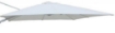 TELO PER OMBRELLONE SATURNO 3 X 4 MT IN COLORE BIANCO PALO LATERALE