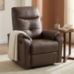 POLTRONA RELAX IN ECOPELLE MARRONE DAL DESIGN MODERNO