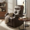 POLTRONA RELAX IN ECOPELLE MARRONE DAL DESIGN MODERNO