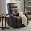 POLTRONA RELAX IN ECOPELLE GRIGIA DAL DESIGN MODERNO