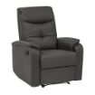 POLTRONA RELAX IN ECOPELLE GRIGIA DAL DESIGN MODERNO