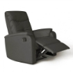 POLTRONA RELAX IN ECOPELLE GRIGIA DAL DESIGN MODERNO