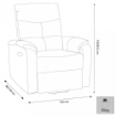POLTRONA RELAX IN ECOPELLE GRIGIA DAL DESIGN MODERNO