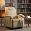 POLTRONA RELAX ELETTRICA MASSAGGIANTE IN COLORE BEIGE