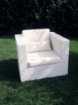 SALOTTO ACAPULCO IN WICKER CON DIVANO, POLTRONE E TAVOLINO BIANCO