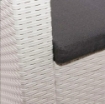 SALOTTO NEBRASKA A 2 POSTI IN WICKER BIANCO