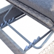 DIVANO ECUADOR DA GIARDINO CON POUF IN WICKER GRIGIO